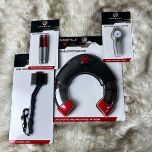 NIB Maxfli Golf Accessories Kit - Putting Cup, Divot Tool, Club Brush & Pens